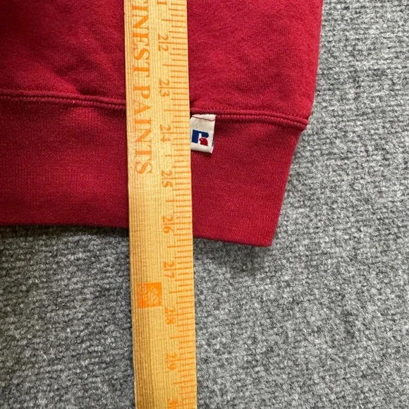 VTG Russell Pullover Sweatshirt Men's XL Red Made In USA 90s Crewneck - Picture 5 of 5